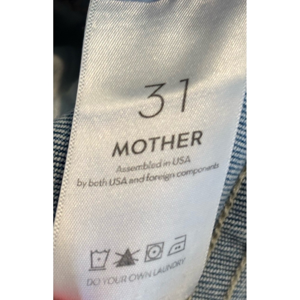 MOTHER Insider Crop Step Fray Jeans Love In A Boat Wash Women's 31 Raw‎ Hem - Picture 8 of 12